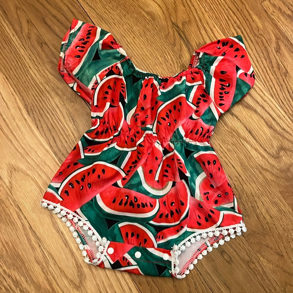 Baby watermelon romper